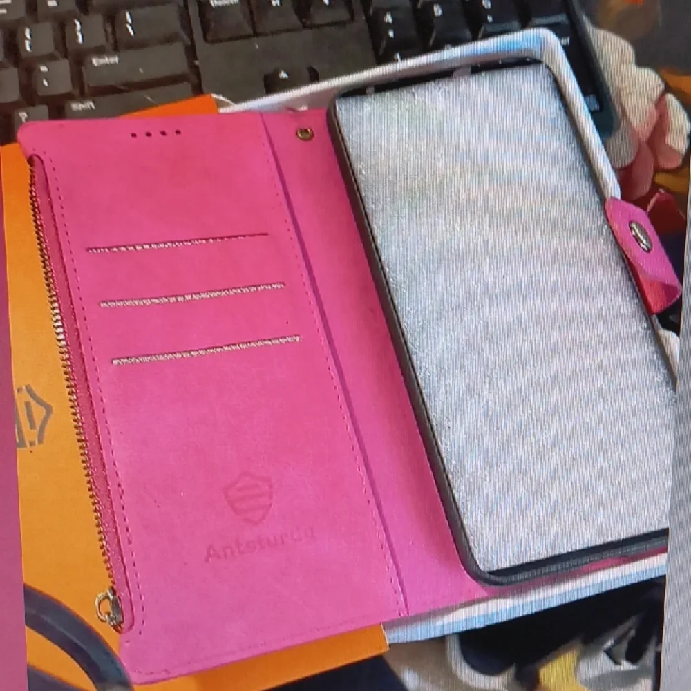 Pink Wallet with Wrist Strap Moto G Pure